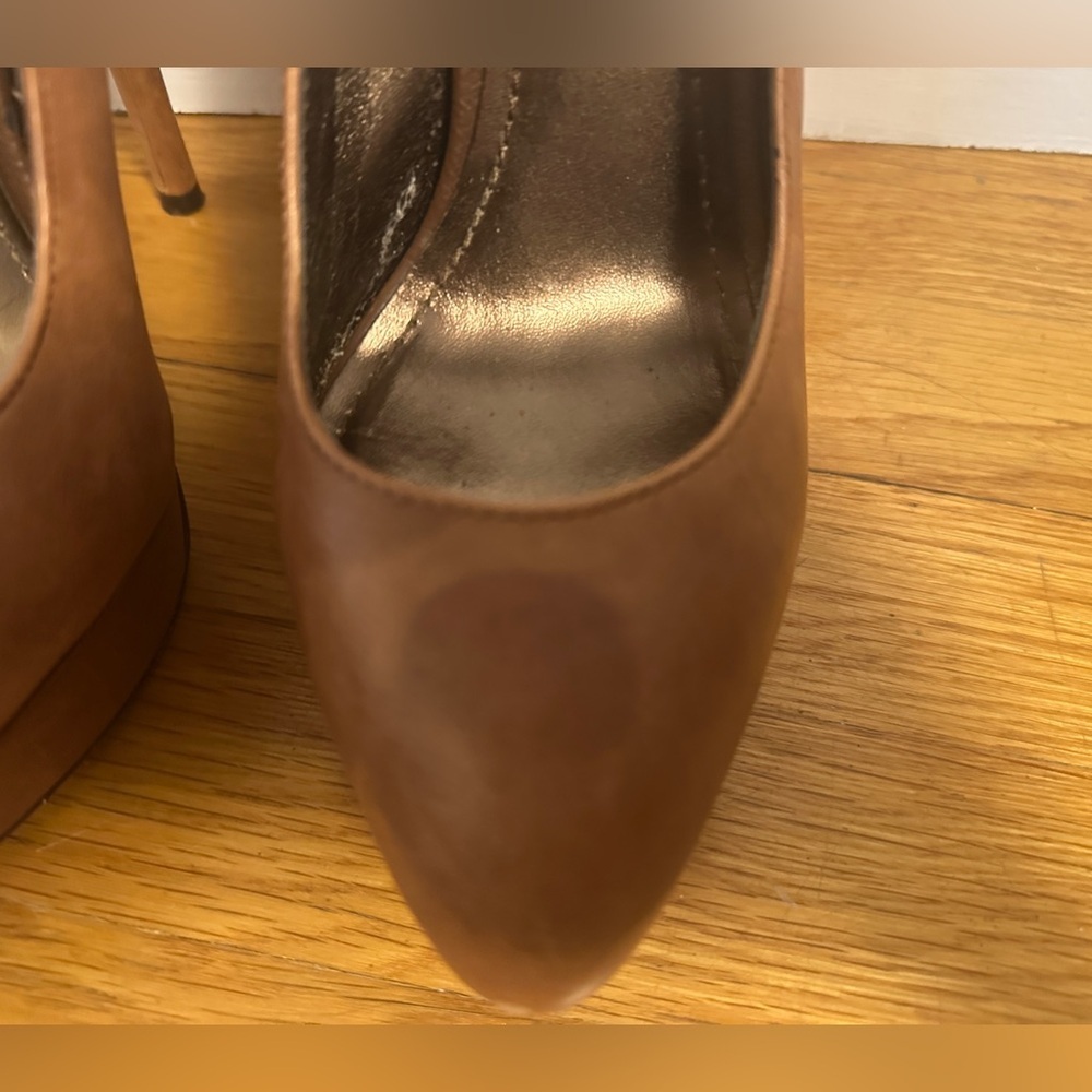 Steve Madden Camel Brown Darrin Heel Size 9, 5.5" Heel - Picture 3 of 10